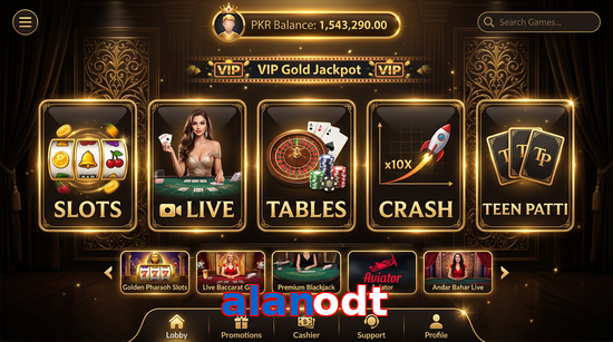 Main screen of Alanodt casino page for PK players